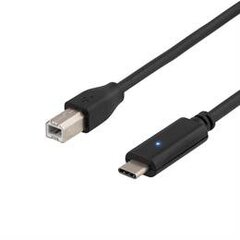 Deltaco, USB-C/USB-B, 2 m hind ja info | Kaablid ja juhtmed | kaup24.ee