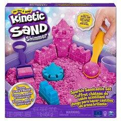 Spin Master Kinetic Sand Shimmer - Sparkle Sandcastle komplekt (roosa) (6063520) hind ja info | Kunstitarbed, voolimise tarvikud | kaup24.ee