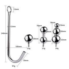 Anaal konks Anal Hook 3 style balls hind ja info | Anaallelud | kaup24.ee