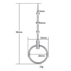 Уретральная пробка из нержавеющей стали 3 мм цена и информация | Эрекционные кольца, насадки на пенис | kaup24.ee