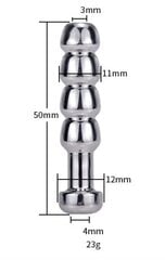 Уретральный расширитель из нержавеющей стали 11 мм цена и информация | Эрекционные кольца, насадки на пенис | kaup24.ee