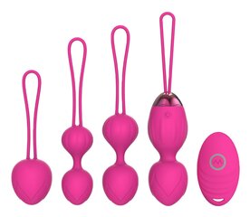 Вибрационный набор Кегеля из 4 шариков, розовый цена и информация | Вибраторы | kaup24.ee