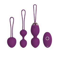 Вибрационный набор Кегеля из 3 шариков, фиолетовый цена и информация | Вибраторы | kaup24.ee