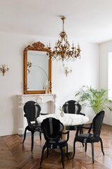 "Queen" tool mustast plastist hind ja info | Söögilaua toolid, köögitoolid | kaup24.ee