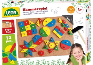 Mosaiik koos haamri ja naeltega Hammer Game, Lena, 65827 цена и информация | Развивающие игрушки | kaup24.ee