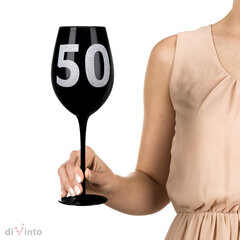 Большой бокал для вина с цифрой 50 и футляром, 870 мл цена и информация | Оригинальные кружки | kaup24.ee
