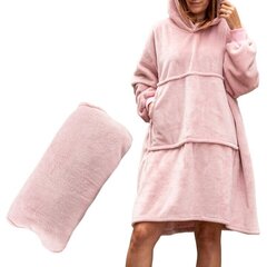 Плед и джемпер с капюшоном в одном, розовый цвет цена и информация | Оригинальные свитеры | kaup24.ee