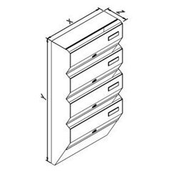 Postkast PD 962, 336x400x122 mm, hõbedane hind ja info | Postkastid, majade numbrid | kaup24.ee