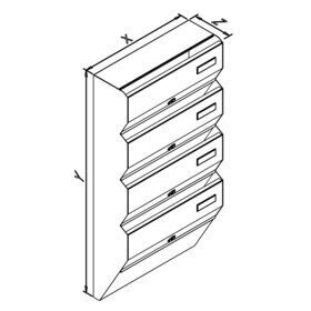 Postkast PD 962, 336x400x122 mm, hõbedane цена и информация | Postkastid, majade numbrid | kaup24.ee