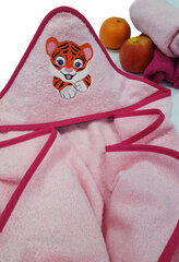 Детское полотенце с капюшоном Tiger, розовый цвет цена и информация | Полотенца | kaup24.ee