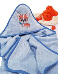 Детское полотенце с капюшоном Corgi, синий цвет цена и информация | Полотенца | kaup24.ee