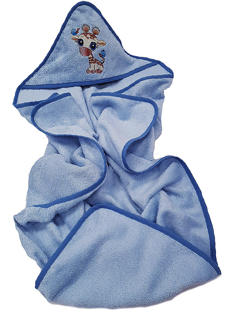 Beebi rätik kapuutsiga Giraffe, sinine hind ja info | Rätikud, saunalinad | kaup24.ee