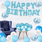 Õhupallikomplekt Happy Birthday, sinine цена и информация | Peokaunistused | kaup24.ee