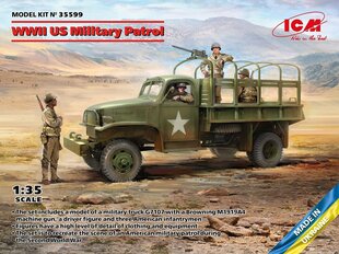 Liimitav mudel ICM 35599 WWII US Military Patrol (G7107 with MG M1919A4) 1/35 hind ja info | Liimitavad mudelid | kaup24.ee