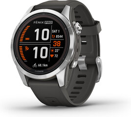 Garmin fēnix® 7S Pro Solar Silver/Graphite hind ja info | Nutikellad (smartwatch) | kaup24.ee