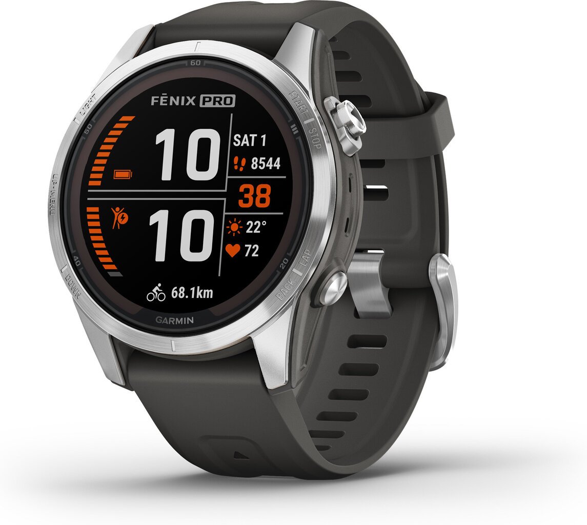 Garmin fēnix® 7S Pro Solar Silver/Graphite цена и информация | Nutikellad (smartwatch) | kaup24.ee