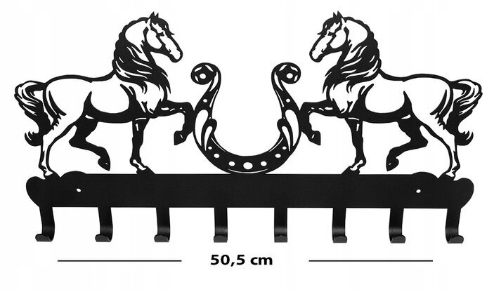 Seinanagi riiete ja võtmete jaoks Hobused цена и информация | Riidestanged ja nagid | kaup24.ee