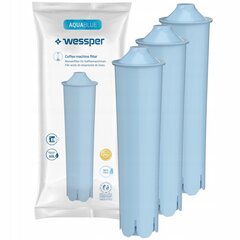 Veefilter/kassett Jura kohvimasinatele Wessper Aquablue, 3 tk цена и информация | Аксессуары для кофейных аппаратов | kaup24.ee