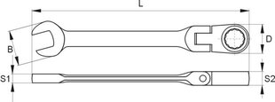 Yato lehtsilmusvõti narre ja liigendiga 24mm (YT-1690) цена и информация | Механические инструменты | kaup24.ee