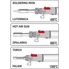 3IN1 Jootekolb / tõrvik / kuumaõhu puhur TR-73410 цена и информация | Сварочные аппараты, паяльники | kaup24.ee