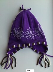 Тёплая вязаная демисезонная шапка для девочек Petra Art.13382 (52-56cm) цвет 264 LENNE '14 цена и информация | Шапки, перчатки, шарфы для мальчиков | kaup24.ee