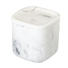 Линия box zense white marble: контейнер квадратной формы для средств личной гигиены с элегантным мраморным дизайном цена и информация | Аксессуары для ванной комнаты | kaup24.ee