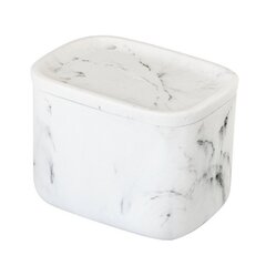 Линия box zense white marble:контейнер прямоугольной формы для средств личной гигиены с элегантным мраморным дизайном цена и информация | Аксессуары для ванной комнаты | kaup24.ee