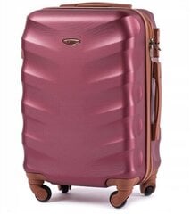 Небольшой чемодан Wings BS402 S + дорожный кейс, бордовый цена и информация | Чемоданы, дорожные сумки | kaup24.ee