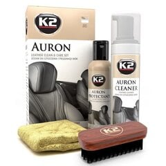Naha puhastus- ja hoolduskomplekt K2 Auron (Auron Cleaner + Auron Protectant + Auron Brush + mikrokiud) hind ja info | Autokeemia | kaup24.ee
