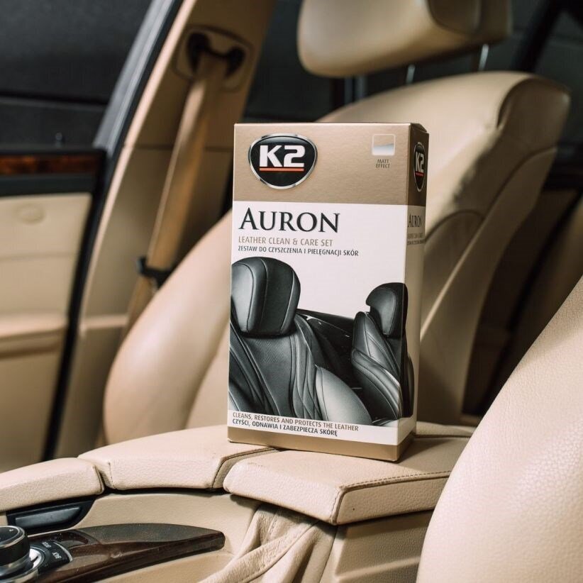 Naha puhastus- ja hoolduskomplekt K2 Auron (Auron Cleaner + Auron Protectant + Auron Brush + mikrokiud) цена и информация | Autokeemia | kaup24.ee