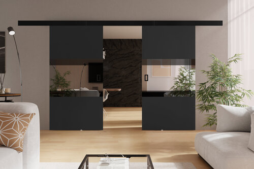 Двойные раздвижные двери с зеркалом   KIE80DUO/132 цена и информация | Межкомнатные двери | kaup24.ee
