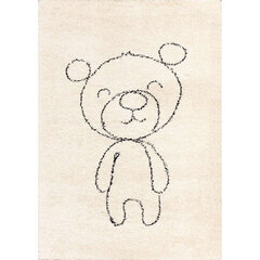 Vaip Teddy Karu, 160 x 230 cm, must, kreemne hind ja info | Vaibad | kaup24.ee