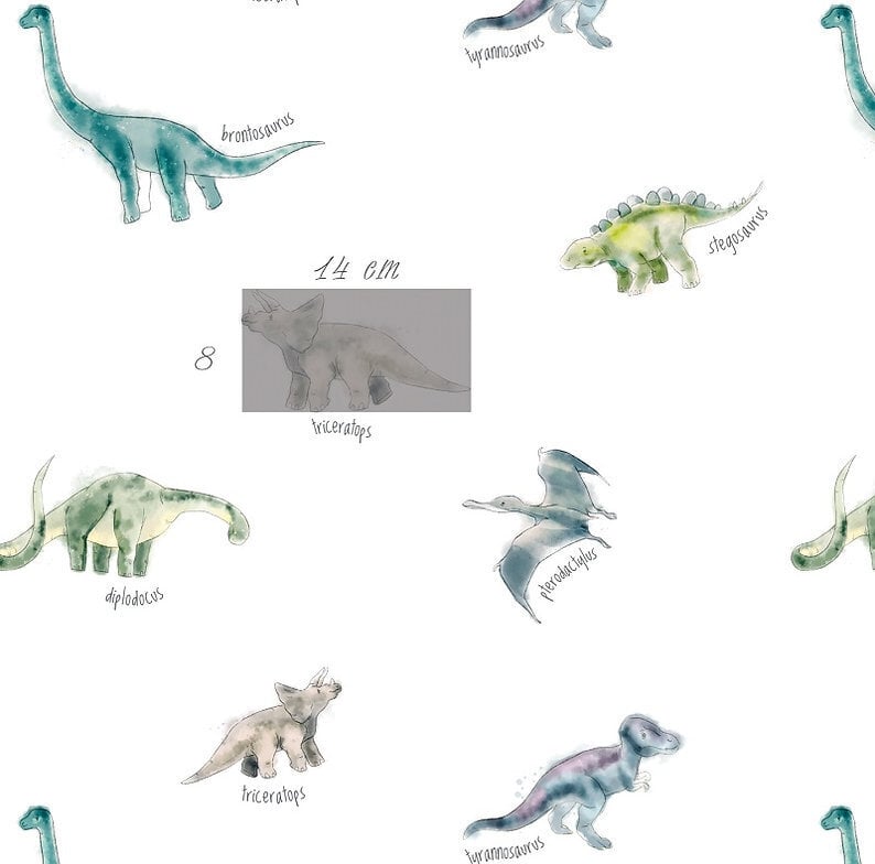 Dinosaurustega tapeet, Whitepocket, 100 x 280 cm hind ja info | Lastetoa fototapeedid | kaup24.ee