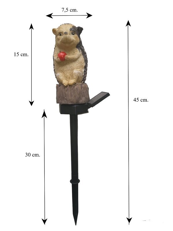 Aia LED-lamp Siil õunaga, 15x45 cm hind ja info | Aia- ja õuevalgustid | kaup24.ee