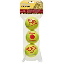 Välitennisepallid Wilson Starter Red Minions 3 tk. цена и информация | Товары для большого тенниса | kaup24.ee