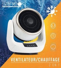 Kaugjuhtimispuldiga kompaktne soojapuhur Saneo 002073, valge цена и информация | Вентиляторы | kaup24.ee