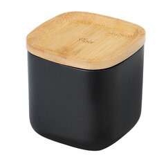 Линия box zense black :контейнер для ватных дисков с элегантным дизайном чёрного цвета и бамбуковой крышкой цена и информация | Аксессуары для ванной комнаты | kaup24.ee