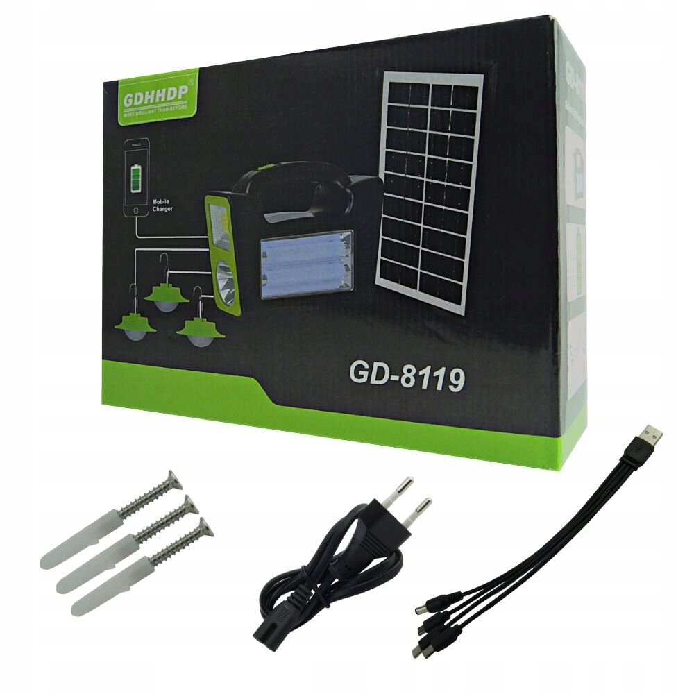 Mobiilne ellujäämiskomplekt päikesepaneeliga elektripank, 303x105x223mm hind ja info | Muu matkavarustus | kaup24.ee