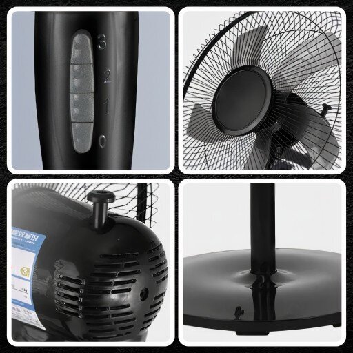 Seisuventilaator Xtech Fs40 must, 50w hind ja info | Ventilaatorid | kaup24.ee