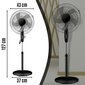 Seisuventilaator Xtech Fs40 must, 50w hind ja info | Ventilaatorid | kaup24.ee