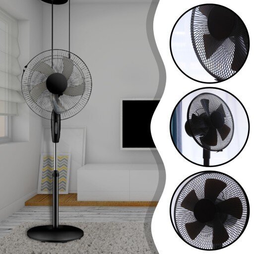 Seisuventilaator Xtech Fs40 must, 50w hind ja info | Ventilaatorid | kaup24.ee