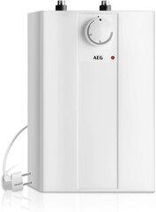 Boiler 5 l / 2kW mittesurvega - kraanikausi all klass A, AEG HUZ 5 ÖKO Comfort survevaba kolmekäigulise segistiga, kroom hind ja info | Boilerid | kaup24.ee