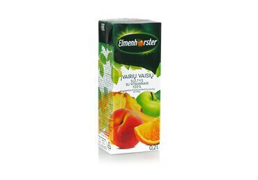 Erinevate puuviljadega mah Elmenhorster, 0,2 l цена и информация | Mahlad, nektarid | kaup24.ee