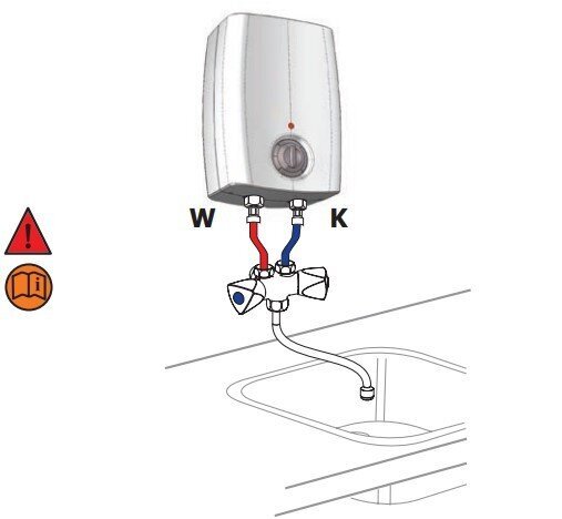 Boiler kraanikausi kohale 5l ilma surveta slim Wahlbach ОTS5 hind ja info | Boilerid | kaup24.ee