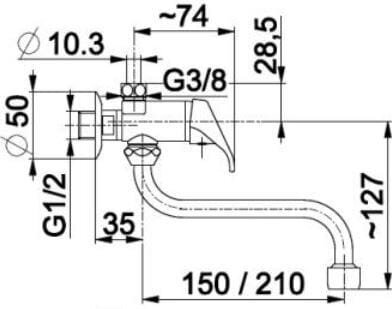 Boiler valamu kohal 5l ilma rõhuta õhuke Wahlbach OTS5 + ülemine survevaba kraan segistiga + voolikud, Biawar KFA HST hind ja info | Boilerid | kaup24.ee