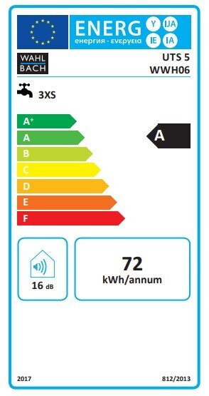 Boiler valamu alla 5l ilma rõhuta õhuke Wahlbach UTS5 madalsurve kolmekäigulise segistiga 14,2 cm, must hind ja info | Boilerid | kaup24.ee