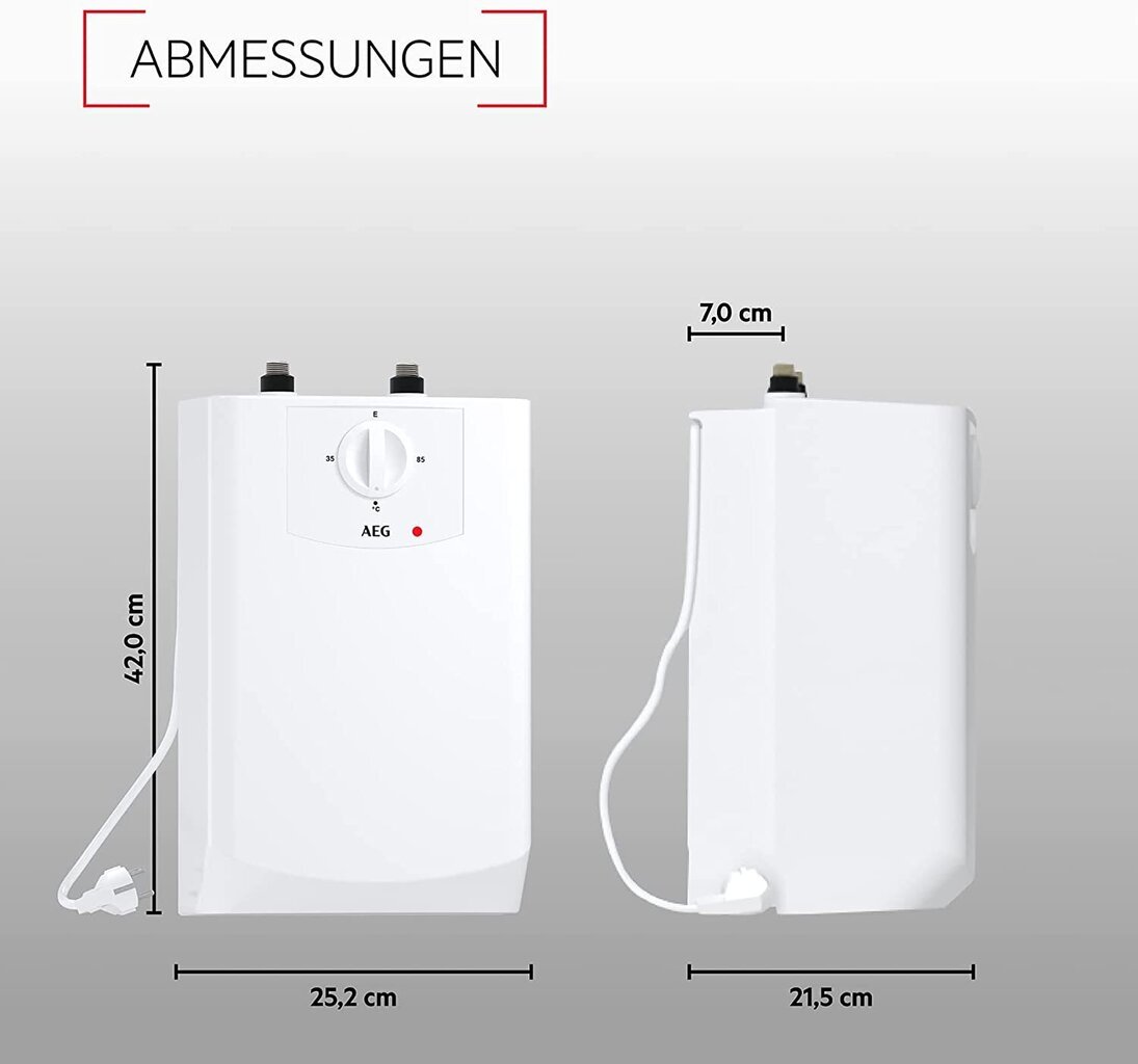 Boiler survevaba 5 l kraanikausi alla AEG BOI 5U цена и информация | Boilerid | kaup24.ee