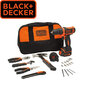 Akutrell Black&Decker, koos tööriistadega цена и информация | Akutrellid, kruvikeerajad | kaup24.ee