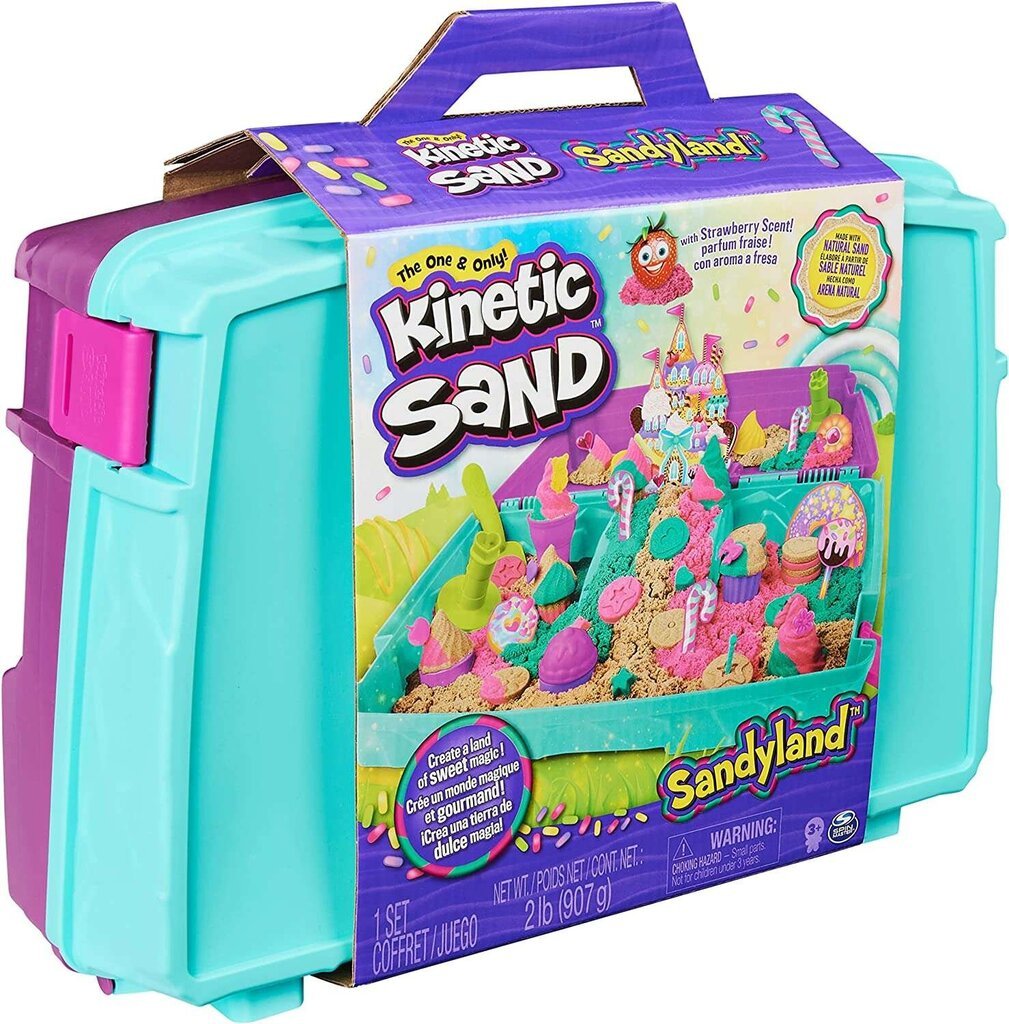 Komplekt Sandyland kohver Kinetic Sand 3 värvi + tarvikud hind ja info | Arendavad mänguasjad | kaup24.ee