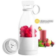 Kaasaskantav juhtmevaba blender, laetava akuga, 380 ml, valge цена и информация | Коктейльницы | kaup24.ee